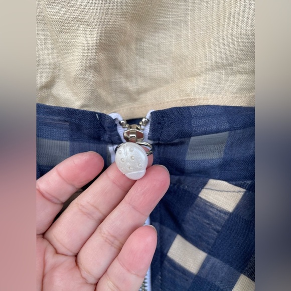 PARIS 99 gingham picnic linen dress size 4 - Picture 7 of 11